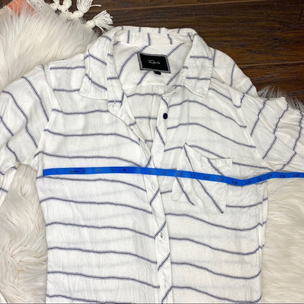 Rails Plaid Stripe Button Down Small - image 3